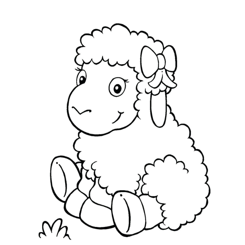 Bắt đầu ngày mới với một bức tranh con cừu tô màu