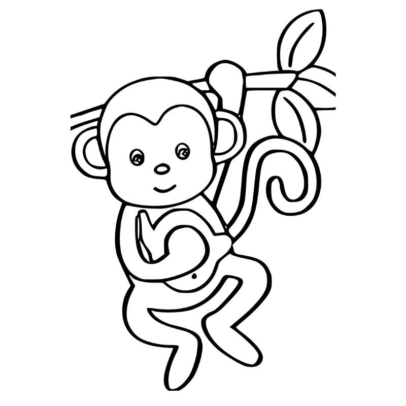 Con khỉ tinh nghịch đang được tô màu vui vẻ