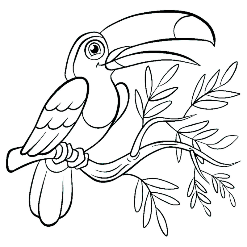 Con vẹt đỏ rực trên nền cảnh rừng nhiệt đới