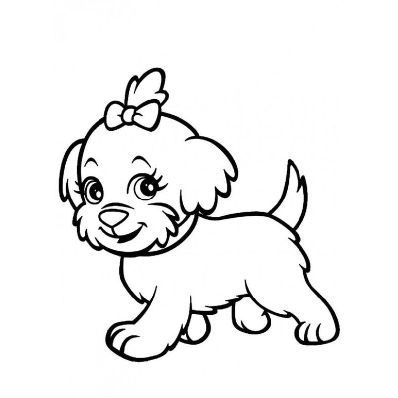 Tô màu con chó Poodle trong sắc màu pastel mơ màng