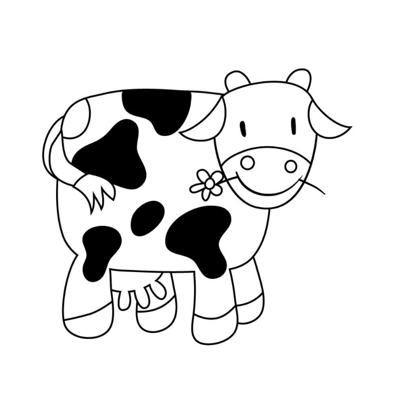 Tranh tô màu giáo dục Tìm hiểu về bò sữa và lợi ích của sữa