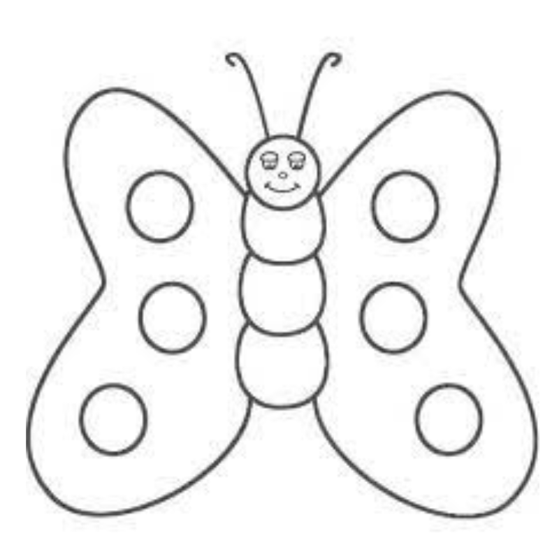 Bộ sưu tập tranh tô màu con vật con bướm ngọt ngào cho bé 2 tuổi