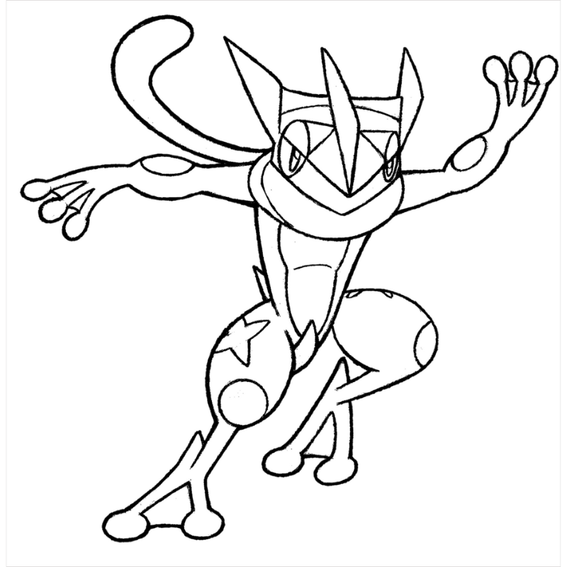 Tranh tô màu Pokémon Gekkouga Sự kỳ diệu từ bút vẽ của bạn