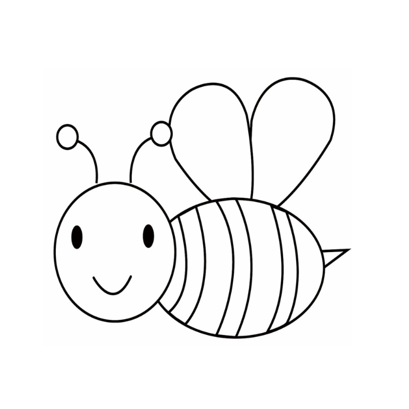 Tranh tô màu con vật ong cho bé 2 tuổi