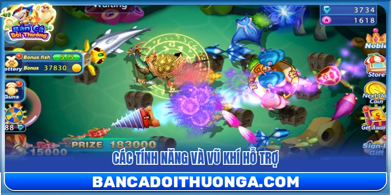 Những tính năng và vũ khí hỗ trợ trong game