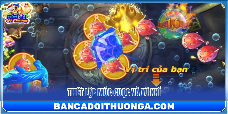 Cài đặt mức cược và chọn vũ khí